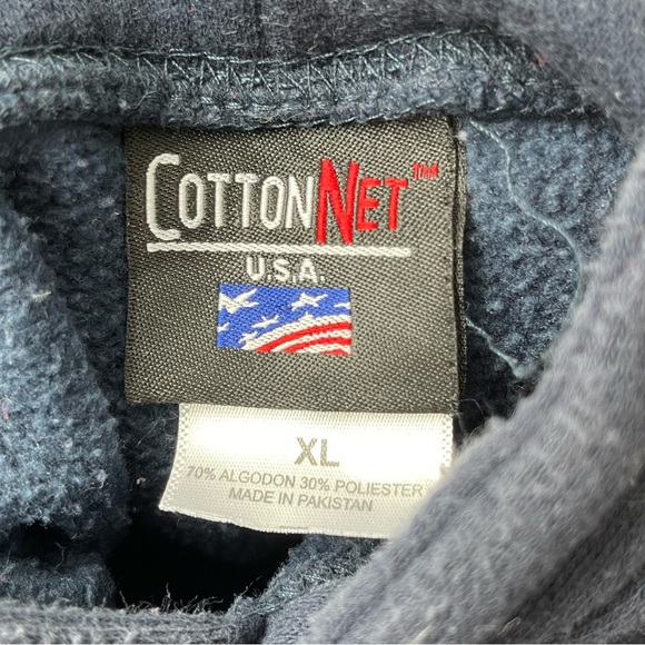 Cotton Net Cape Cod Massachusetts Navy Blue Pullover Hoodie Size XL - Picture 3 of 3